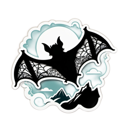 bat nightscape SVG PNG design with clean design elements