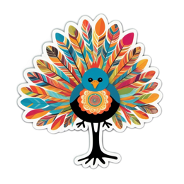 colorful turkey SVG PNG design with clean design elements