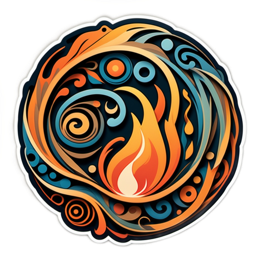 fire pattern SVG PNG design with clean design elements