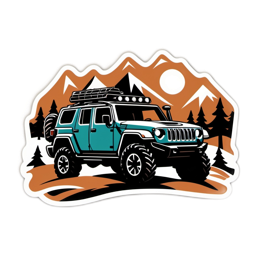 offroading mountains SVG PNG design with clean design elements
