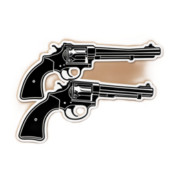 black guns stickers SVG PNG design with clean design elements