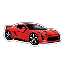 vehicle red car SVG PNG design with clean design elements
