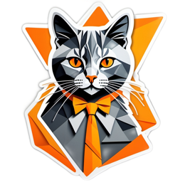 artistic cat portrait SVG PNG design