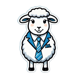 dapper sheep SVG PNG design with clean design elements