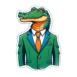 fantasy crocodile suit SVG PNG design