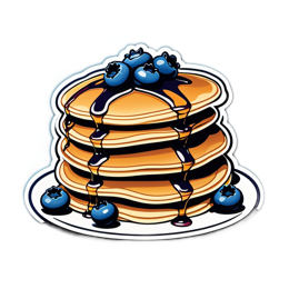 pancakes blueberries syrup SVG PNG design