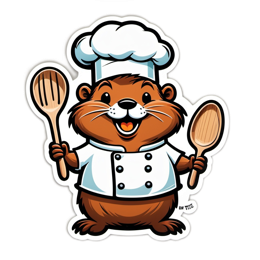 mascot cooking SVG PNG design with clean design elements
