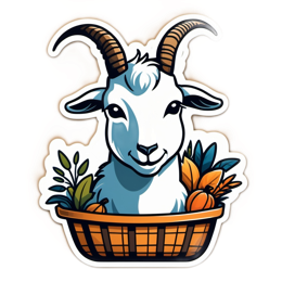 goat harvest SVG PNG design with clean design elements