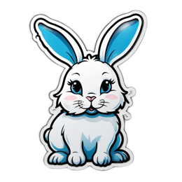 unicorn bunny sticker SVG PNG design with clean design elements