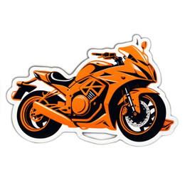 motorcycle sticker SVG PNG design with clean design elements
