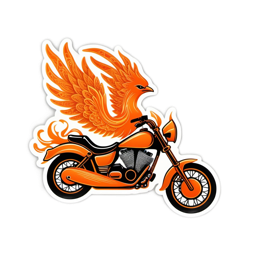motorcycle phoenix SVG PNG design with clean design elements
