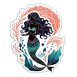 mermaid sea SVG PNG design with clean design elements