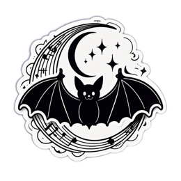 bat music SVG PNG design with clean design elements