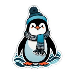 penguin winter accessories SVG PNG design