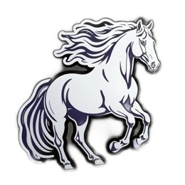 horse decal SVG PNG design with clean design elements