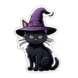 halloween blackcat witchhat SVG PNG design