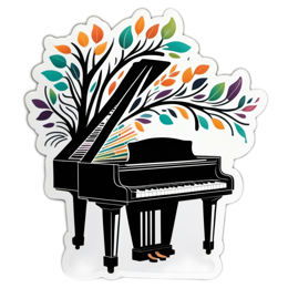 piano tree SVG PNG design