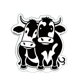 cows sticker SVG PNG design with clean design elements