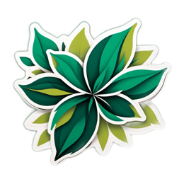 leaves greenery SVG PNG design with clean design elements