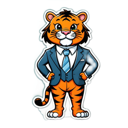 fantasy character tiger SVG PNG design with clean design elements
