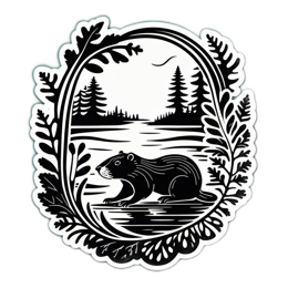 beaver SVG PNG design with clean design elements