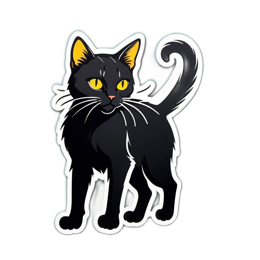 pets black cat SVG PNG design with clean design elements