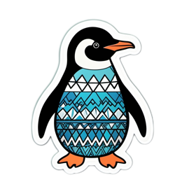 penguinsticker pattern SVG PNG design with clean design elements