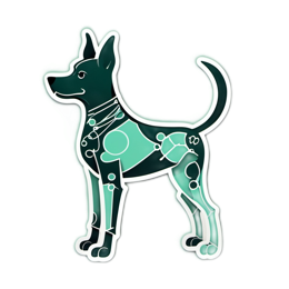 dog anatomy SVG PNG design with clean design elements