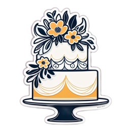 cake decorations floral SVG PNG design with clean design elements, white and red floral elements