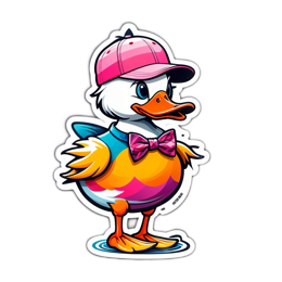 fantasy cartoon duck SVG PNG design with clean design elements