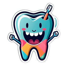 cute tooth character SVG PNG design
