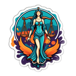fantasy woman balancing scales SVG PNG design