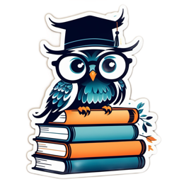 owl books graduation SVG PNG design