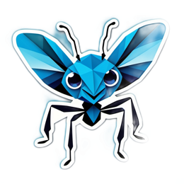 insect blue SVG PNG design with clean design elements