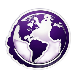 sticker globe SVG PNG design with clean design elements