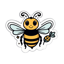 fantasy cute bee SVG PNG design with clean design elements