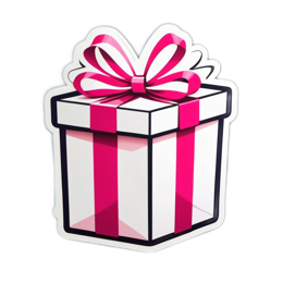 gift box ribbon SVG PNG design with clean design elements