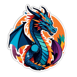 dragon vibrant SVG PNG design with clean design elements