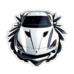 sticker car graphics SVG PNG design with clean design elements