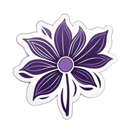 flower purple SVG PNG design with clean design elements, white and purple floral elements