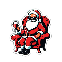 santa chill SVG PNG design
