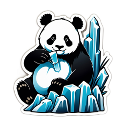 panda icecream SVG PNG design with clean design elements