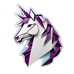 unicorn paperart SVG PNG design with clean design elements
