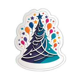 tree balloons SVG PNG design with clean design elements