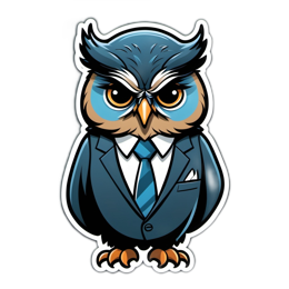 fantasy cartoon owl SVG PNG design with clean design elements