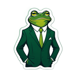 frog character SVG PNG design with clean design elements