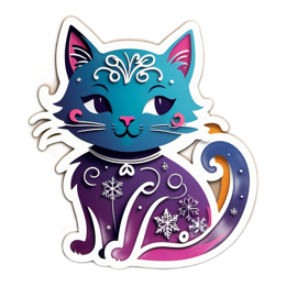 fantasy colorful cat SVG PNG design