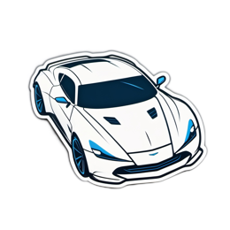 sticker supercar SVG PNG design with clean design elements