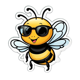 sticker fun bee SVG PNG design