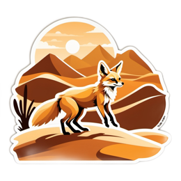 desert fox SVG PNG design with clean design elements